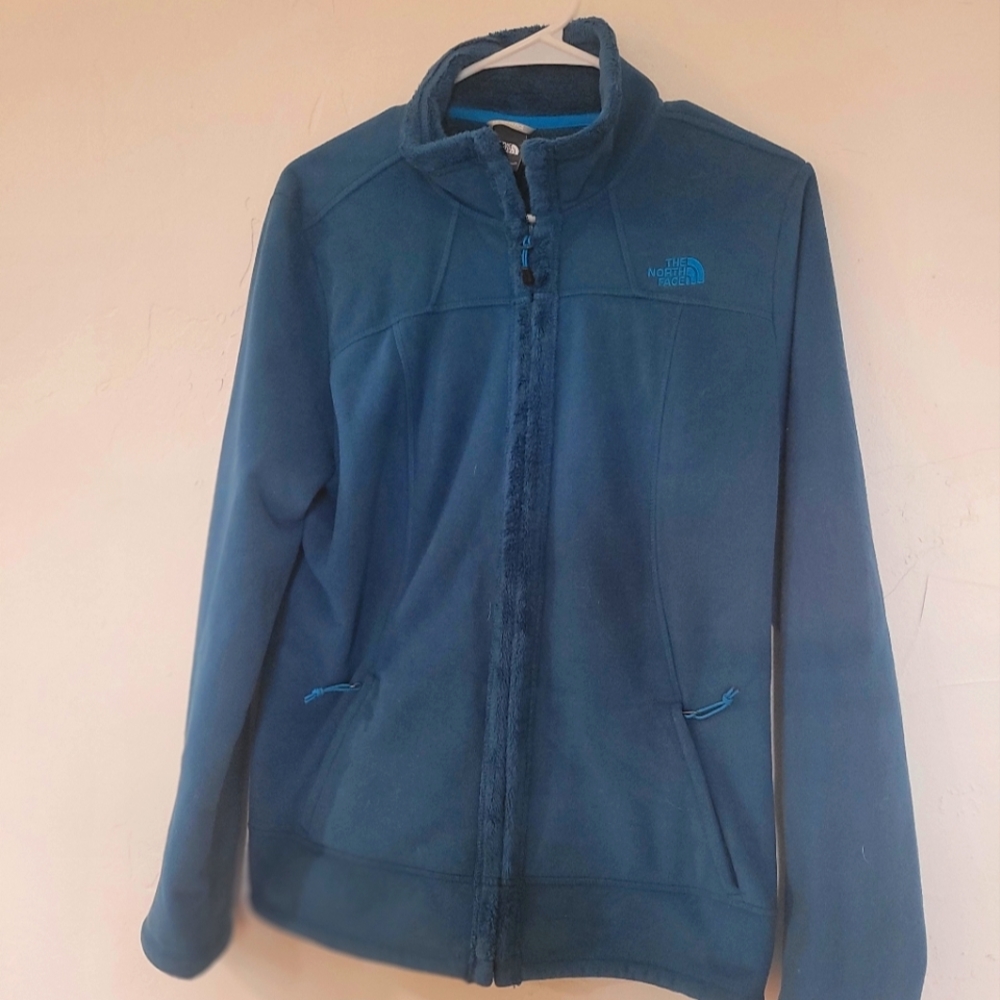 Blue fuzzy north face